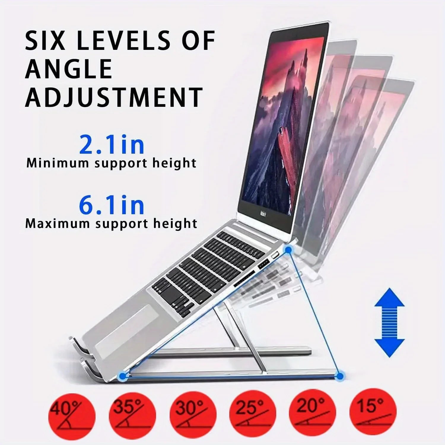 DeskLift™ Adjustable Aluminum Laptop Stand