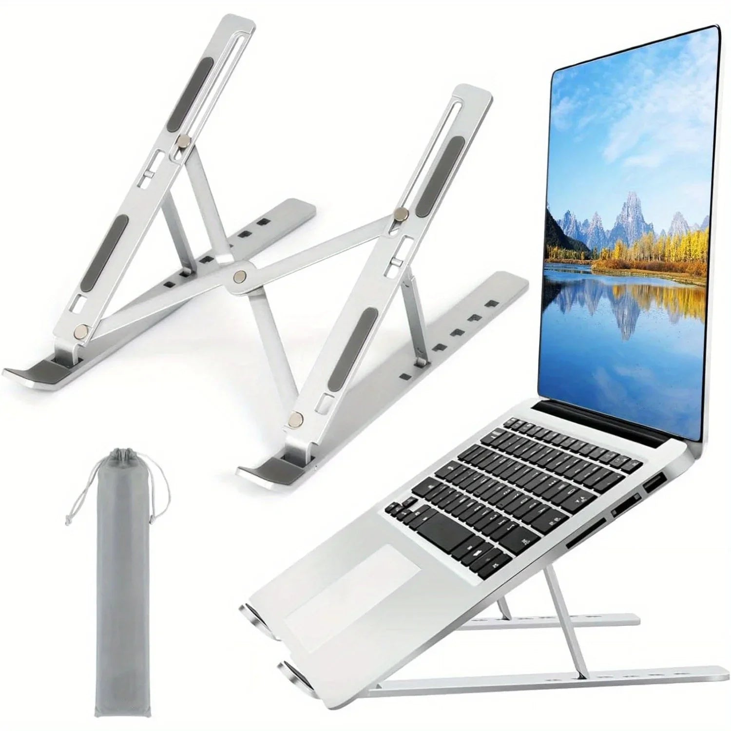 DeskLift™ Adjustable Aluminum Laptop Stand