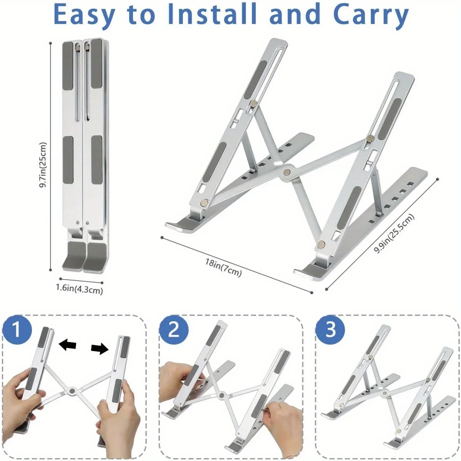 DeskLift™ Adjustable Aluminum Laptop Stand